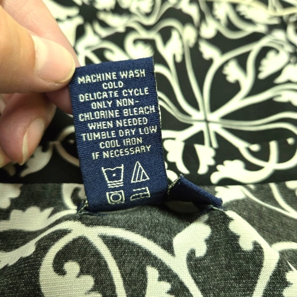 MAX EDITION | Loose Fit Stretch Blouse In Black/White sz L - Picture 5 of 5